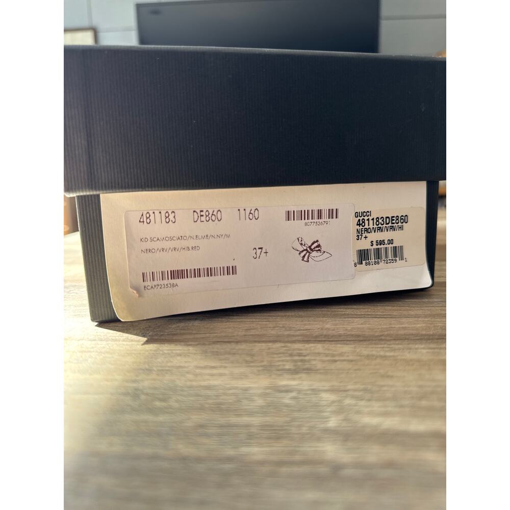 Gucci Sylvie Suede Bow Ballet Flats size 37 - Picture 9 of 9